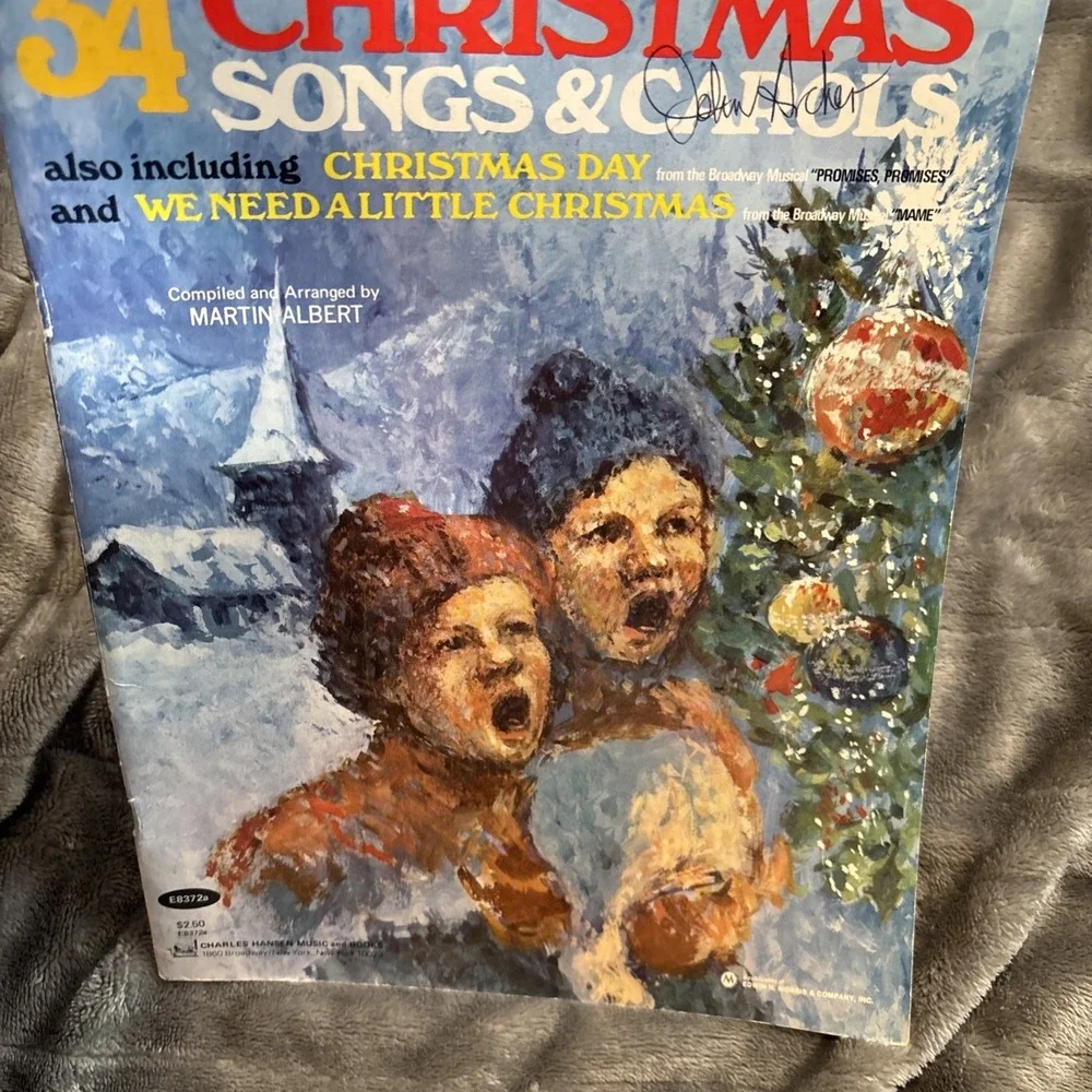 34 Christmas Songs and Carols Mark Laub Sheet Music Book 1962 Lyrics Words Chord